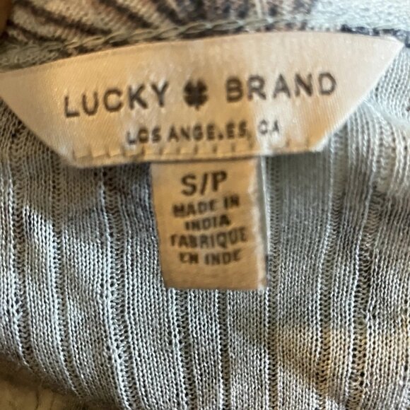 Lucky brand women’s size small long sleeve floral light blue peasant top - Picture 11 of 11